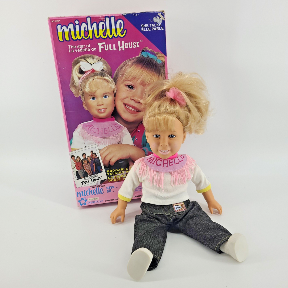 Vintage 1991 Full House Michelle Tanner Talking Doll 15" Meritus WORKS Box Olsen